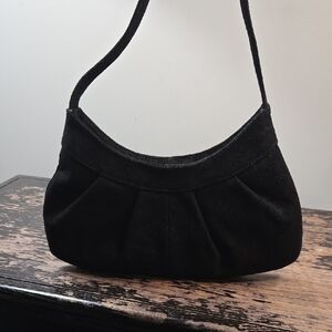 Coldwater Creek‎ Vintage Black Suede Shoulder Bag
